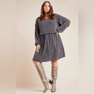 Anthropologie Stella Ruffle Mini Dress